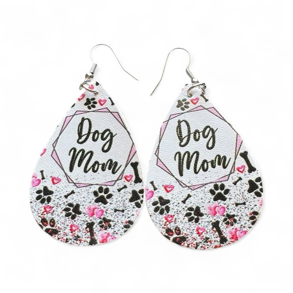 Dog Mom Teardrop Earrings - Picture 1 of 1